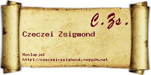 Czeczei Zsigmond névjegykártya