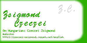 zsigmond czeczei business card